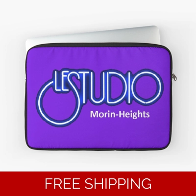 Le Studio Laptop Sleeve White & Blue Logo MH White